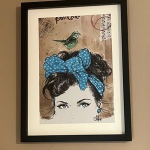 Womens eyes wall hanging print art